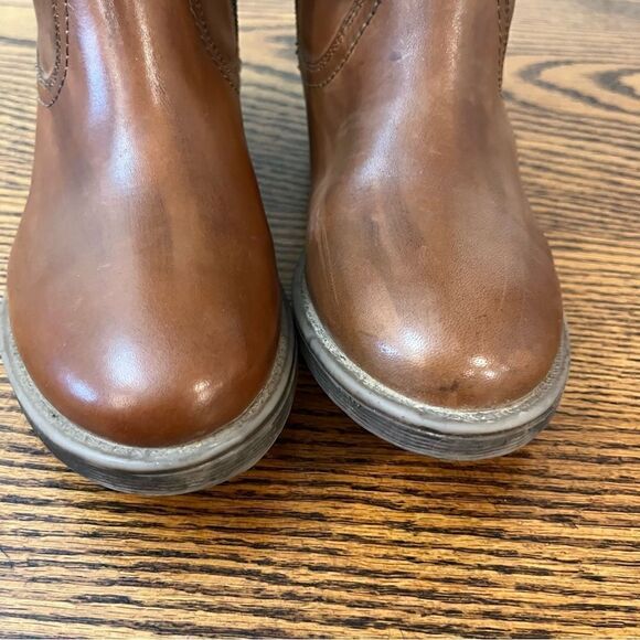 Roan “Date” Dark Tan/Light Brown Leather Riding Boots Size 6.5 - Picture 12 of 15